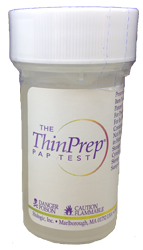 Thin Prep Pap Test specimen cup